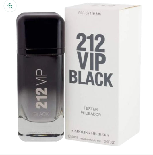 ORIGINAL TESTER Carolina Herrera 212 Vip Black Eau De Parfum Pour Homme - 100ml