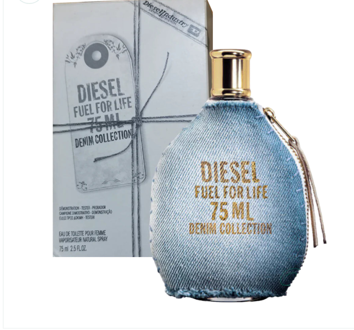 ORIGINAL TESTER Diesel Fuel For Life Denim Collection Eau De Toilette Pour Femme - 75ml