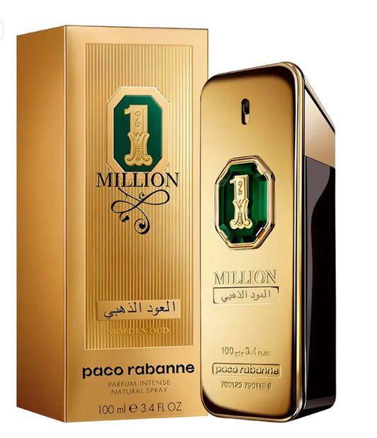 Original Paco Rabanne 1 Million Golden Oud Parfum Intense Pour Homme - 100ml