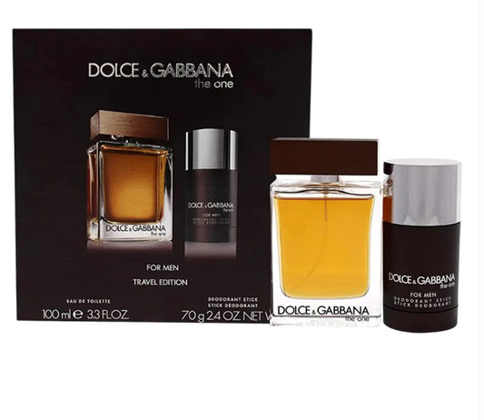 ORIGINAL Dolce & Gabbana The One Travel Edition Eau De Toilette Men's Gift Set - 2Pcs