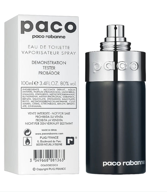 ORIGINAL TESTER Paco Rabanne Paco Eau De Toilette Pour Homme & Femme - 100ml