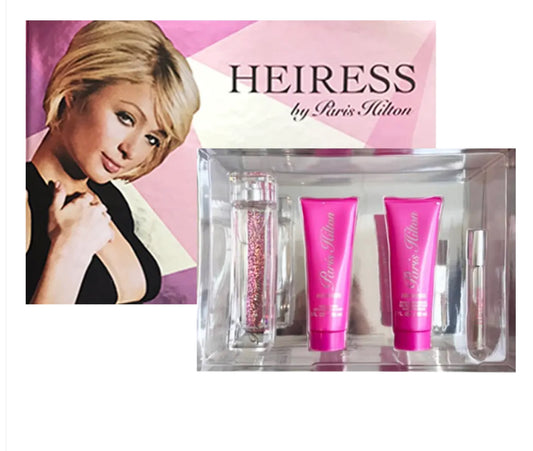 ORIGINAL Paris Hilton Heiress Eau De Parfum Women's Gift Set - 4Pcs