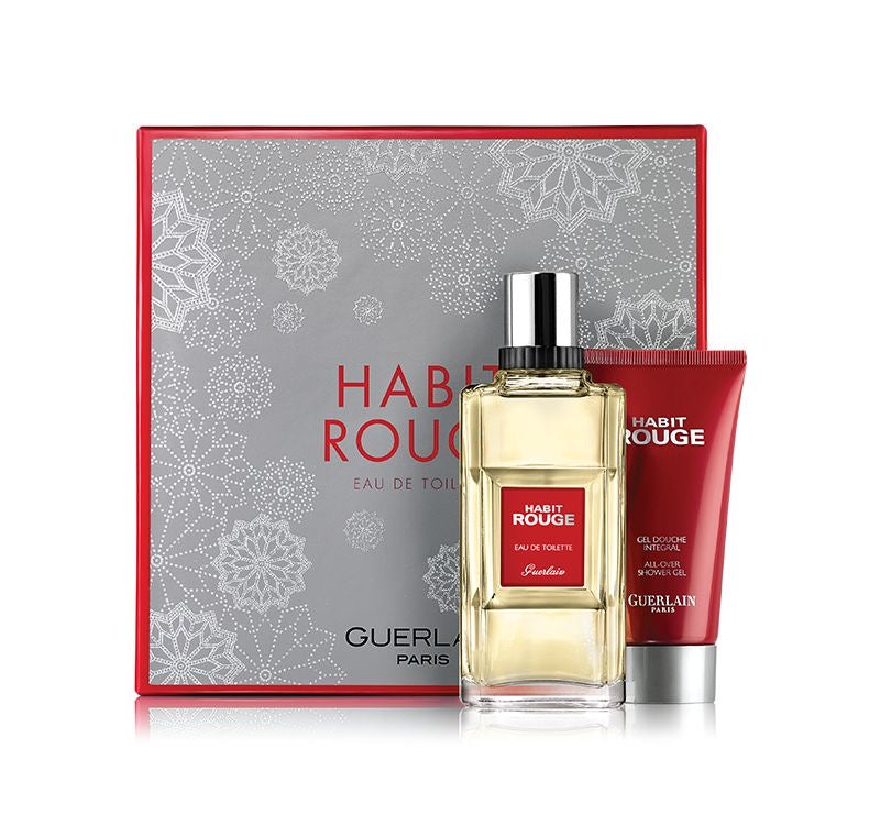 ORIGINAL Guerlain Habit Rouge Eau De Toilette Men's Gift Set - 2Pcs